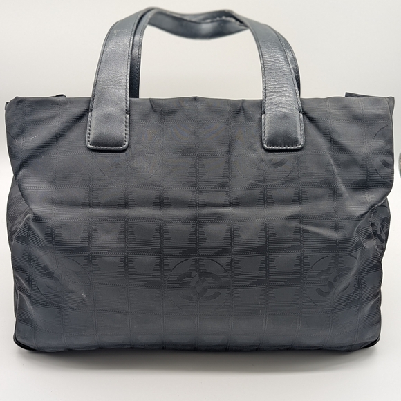 Chanel Travel Line Tote Bag – Black Nylon with Leather Trim - Picture 1 of 7